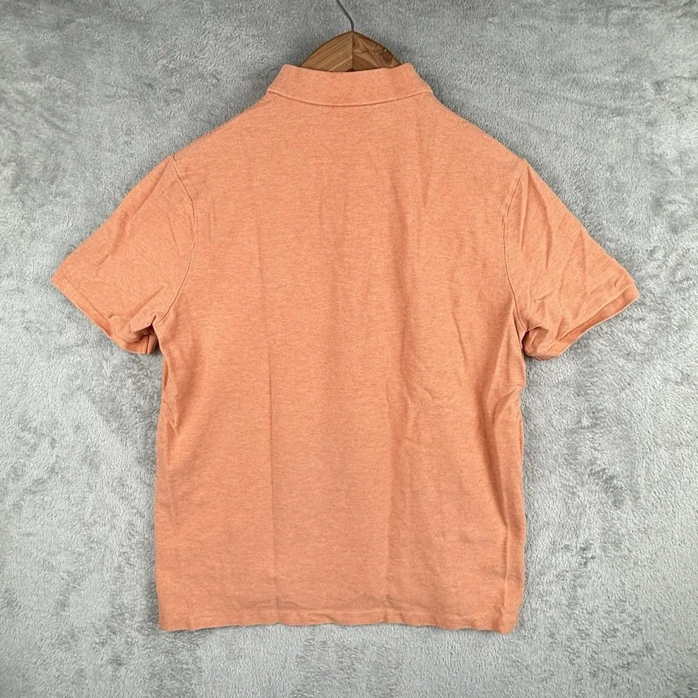 Polo Ralph Lauren Polo Shirt Mens‎ L Classic Fit Orange S/S Preppy Pony Logo